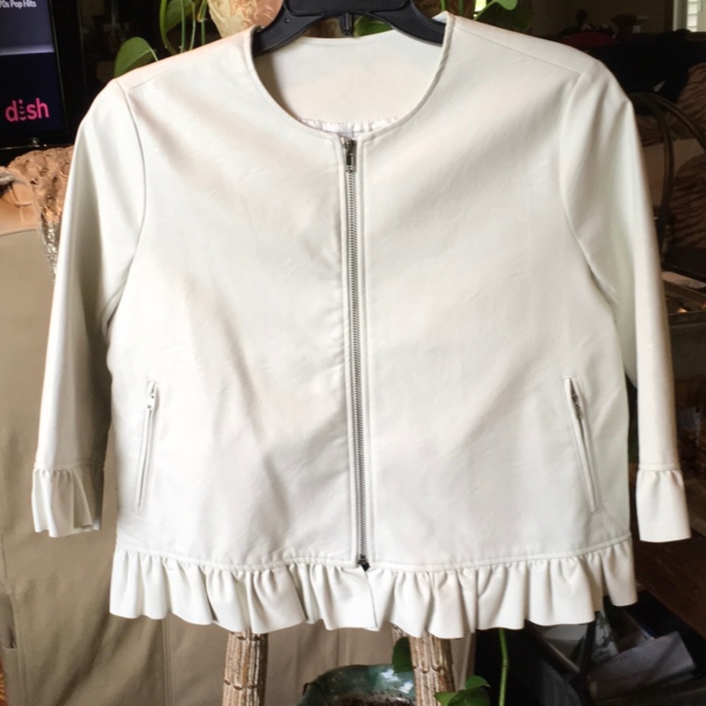 Casting La White Ruffle Jacket Good Shape 1 Spot - image 1
